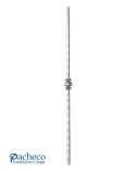 Balaustre Forjado Machado Bola Central Cuadrado 14 mm