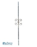 Balaustre Forjado Entorchado Volutas Cuadrado 12 mm