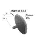 Clavo de Forja Martilleado en Negro Satinado Espesor 2 mm