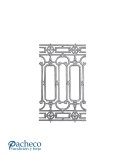 Balaustrada de Aluminio Fundido Ornamental con Geométrico M8 x2