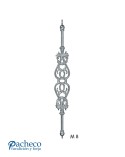 Balaustre de Aluminio Fundido Ornamental para Barandillas M8