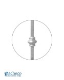 Balaustre Forjado Abanico Doble Nudo Cuadrado 16 mm