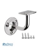 Soporte de Acero Inoxidable 316 Brillo y Satinado para Pasamanos Cuadrado/ Pletina y Anclaje a Pared