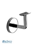 Soporte de Acero Inoxidable 316 Brillo y Satinado para Pasamanos Redondo y Anclaje a Pared Redondo