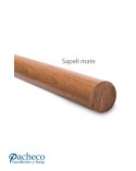 Pasamanos Redondo de Madera de Sapeli de 45 mm Diámetro para Barandillas y Escaleras