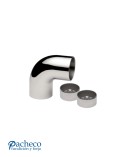 Codo 90º de Acero Inoxidable 316 Brillo y Satinado para Pasamanos de Madera