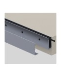 Perfil Lateral de Aluminio para Fijación de Barandillas de Cristal - Montaje sobre el Canto
