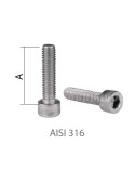 Tornillo Allen Cabeza Cilíndrica AISI 316 (M4-M8)