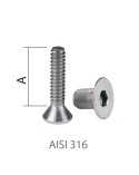 Tornillo Allen Cabeza Avellanada AISI 316 (M4-M6)