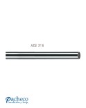 Tubo Redondo de Acero Inoxidable 316 Brillo y Satinado 1 mm Espesor