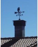 Veleta de Hierro Búho para Tejado - Veleta de Viento con Cazoletas Decorativa Fabricada en España