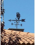 Veleta de Hierro Búho para Tejado - Veleta de Viento con Cazoletas Decorativa Fabricada en España