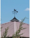 Veleta de Hierro Caballo Galopando para Tejado - Veleta de Viento con Cazoletas Ecuestre Fabricada en España