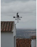 Veleta de Herrero y Yunque para Tejado - Veleta de Viento con Cazoletas Oficios Tradicionales Fabricada en España