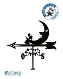 Veleta de Hierro Luna y Estrellas para Tejado - Veleta de Viento con Cazoletas Decorativa Fabricada en España
