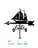 Veleta de Hierro Barco Velero - Veleta de Viento con Cazoletas Náutica Fabricada en España