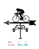Veleta de Hierro Ciclista para Tejado - Veleta de Viento con Cazoletas Deportiva Fabricada en España