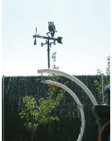Veleta de Hierro Búho para Jardín - Veleta de Viento con Aspas Decorativa Fabricada en España