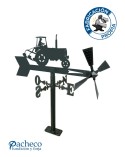 Veleta de Hierro Tractor para Jardín - Veleta de Viento con Aspas de Oficios Tradicionales Fabricada en España
