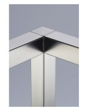 Codo de Acero Inoxidable 316 para Tres Postes Cuadrados para Esquina Brillo y Satinado 40 mm