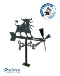 Veleta de Hierro Toro Bravo para Jardín - Veleta de Viento con Aspas Taurina Fabricada en España