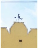 Veleta de Herrero y Yunque para Jardín - Veleta de Viento con Aspas Oficios Tradicionales Fabricada en España