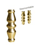 Macolla en latón brillo desmontable torneada para barandillas