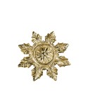 Rosetón en latón brillo floral estrellado para portales y rejas decorativas