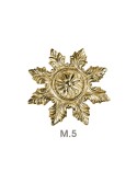 Rosetón en latón brillo floral estrellado para portales y rejas decorativas