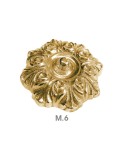 Rosetón en latón brillo redondo floreado para portales y rejas