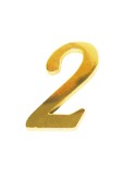 Números en latón brillo para portales, señalización de fachadas y puertas de entrada