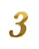 Números en latón brillo para portales, señalización de fachadas y puertas de entrada