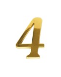 Números en latón brillo para portales, señalización de fachadas y puertas de entrada