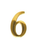 Números en latón brillo para portales, señalización de fachadas y puertas de entrada