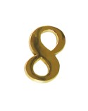 Números en latón brillo para portales, señalización de fachadas y puertas de entrada