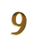 Números en latón brillo para portales, señalización de fachadas y puertas de entrada