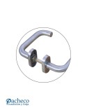 Manilla de acero inoxidable 304 satinado en U con roseta para puerta interior