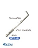 Pasador para Candado de Inox 316 Satinado para Soldar en Puertas Metálicas
