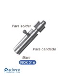 Cerrojo para Candado de Acero Inoxidable 316 Satinado para Soldar en Puertas Metálicas
