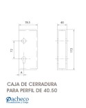 Caja para cerraduras para puerta corredera