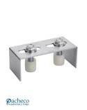 Caja de poleas guía simple regulable para puerta autoportante
