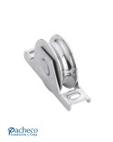 Polea canal "U" 20mm para encastrar para puerta corredera