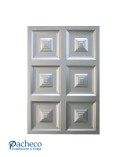 Cuarterón Modular de Chapa de Hierro con Seis Relieves Piramidales para Puertas Metálicas