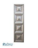 Cuarterón Modular de Chapa de Hierro con Relieve Piramidal Vertical de 4 Módulos para Puertas Metálicas