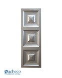 Cuarterón Modular de Chapa de Hierro con Relieve Piramidal Triple para Puertas Metálicas