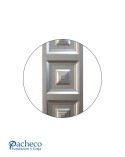 Cuarterón Modular de Chapa de Hierro con Relieve Piramidal Triple para Puertas Metálicas