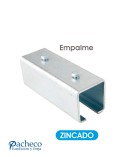 Empalme para raíl U-30 para puerta corredera colgada