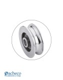 Polea canal "U" 20 mm para puerta corredera
