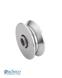 Polea canal "V" 20mm para puerta corredera