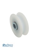 Polea de nylon canal "U" 20mm para puerta corredera